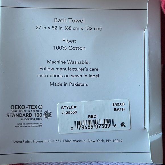 NWT - Very Elegant Set of 2 Holiday Bath Towels - Picture 5 of 5